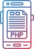icona del vettore del codice php