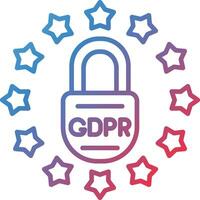 GDPR causa vettore icona