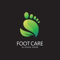 modello di progettazione del logo per la cura dei piedi vettore