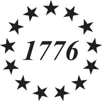 13 stelle Betsy Ross 1776 vettore