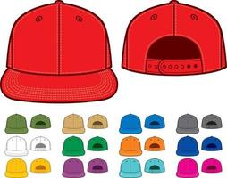 collezione di cappellini rap vettore