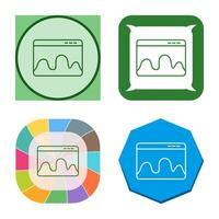 pagina web statistica vettore icona