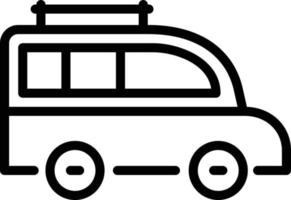 icona linea per furgone vettore
