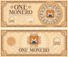 una banconota monero vettore