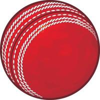 palla da cricket rossa vettore