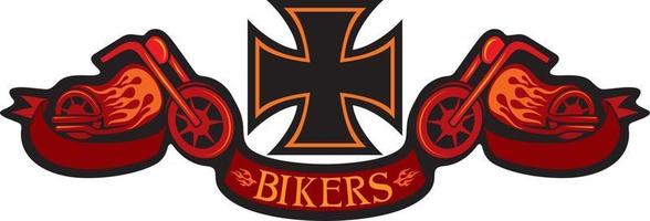 simbolo motociclisti con croce