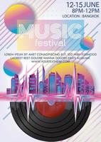 poster della festa del mondo della musica del festival musicale vettore