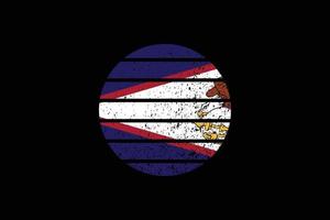 bandiera stile grunge delle samoa americane. illustrazione vettoriale. vettore