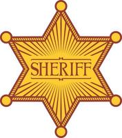 stella o distintivo dello sceriffo vettore