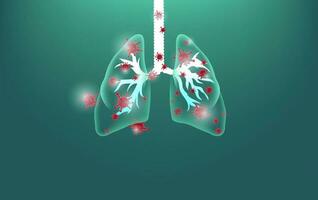 ologramma di coronavirus covid-2019 su un' verde futuristico sfondo. mortale genere di virus nCoV-2019. 3d Modelli di coronavirus batteri cellula icona vettore illustrazione nel hud stile.banner sfondo