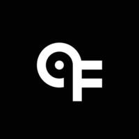 moderno e elegante lettera qf o fq iniziale logo vettore