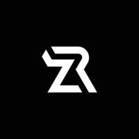 moderno e elegante lettera zr o rz iniziale logo vettore