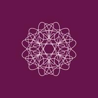 astratto rosa e magenta floreale mandala logo. adatto per elegante e lusso ornamentale simbolo vettore