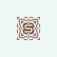 iniziale lettera S emblema logo. ornamentale astratto stella modello telaio logo vettore