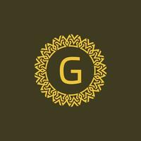 moderno emblema iniziale lettera g ornamentale tribù modello circolare logo vettore