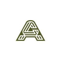 lettera AC o circa logo vettore