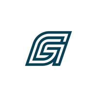 lettera gc o cg logo vettore