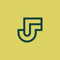 moderno e elegante iniziale lettera jf o fj monogramma logo vettore