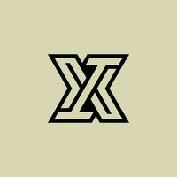 iniziale lettera xi o ix monogramma logo vettore