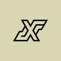 iniziale lettera xf o fx monogramma logo vettore