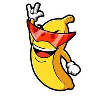 freddo Banana divertente portafortuna personaggio vettore