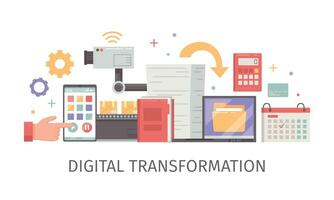 concetto di trasformazione digitale vettore