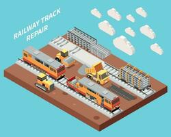 ferrovia riparazione composizione vettore