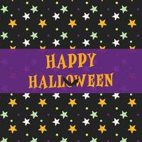 halloween stella modello contento Halloween carino design contento Halloween festa sociale ragnatela bandiera design vettore