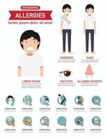 vettore di infografica allergie