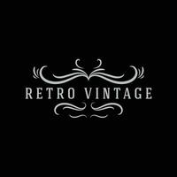 lussuoso monogramma ornamento logo design nel retrò Vintage ▾ stile. logo per etichette, ristoranti, imprese, alberghi. vettore