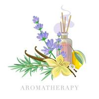 illustrazione di aroma e terme Accessori vettore