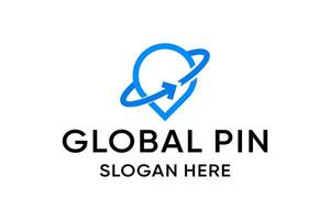 cerchio globale logo design vettore simbolo azionario icona. modello di progettazione logo rotondo per illustrazione aziendale
