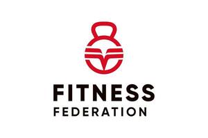 ff lettera logo con fitness vettore