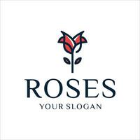 rosa logo fiore vettore icona illustrazione