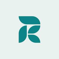 minimalista lettera r logo vettore