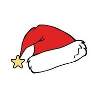 Santa Claus Santa completo da uomo cappello bianca, cappello cartone animato, bianca, cappello vettore