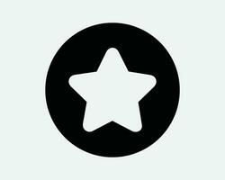 stella forma cerchio icona Natale preferito preferito valutazione Vota successo premio cinque punto il giro circolare nero schema forma cartello simbolo eps vettore