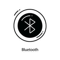 Bluetooth scarabocchio icona design illustrazione. networking simbolo su bianca sfondo eps 10 file vettore