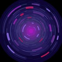 astratto il giro circolare modello vettore e sfondo buio viola colore radiale arrotondato linea geometrico forma