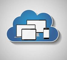 illustrazione vettoriale di concetto di cloud computing