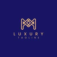 lusso lettera m logotipo per elegante e elegante moda attività commerciale vettore