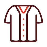 baseball camicia vettore di spessore linea Due colore icone per personale e commerciale uso.