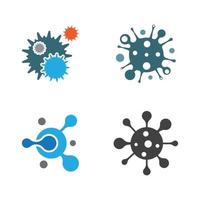 illustrazione delle immagini del logo del virus vettore