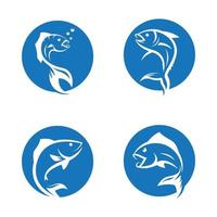 illustrazione delle immagini del logo del pesce vettore
