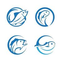 illustrazione delle immagini del logo del pesce vettore