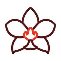 falena orchidea vettore di spessore linea Due colore icone per personale e commerciale uso.