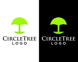 cerchio albero semplice logo design. vettore