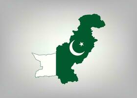 pakistano bandiera carta geografica vettore design