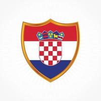 vettore di bandiera croazia con cornice scudo