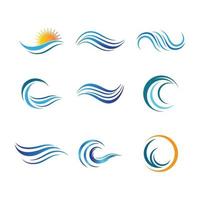 immagini del logo dell'onda d'acqua vettore